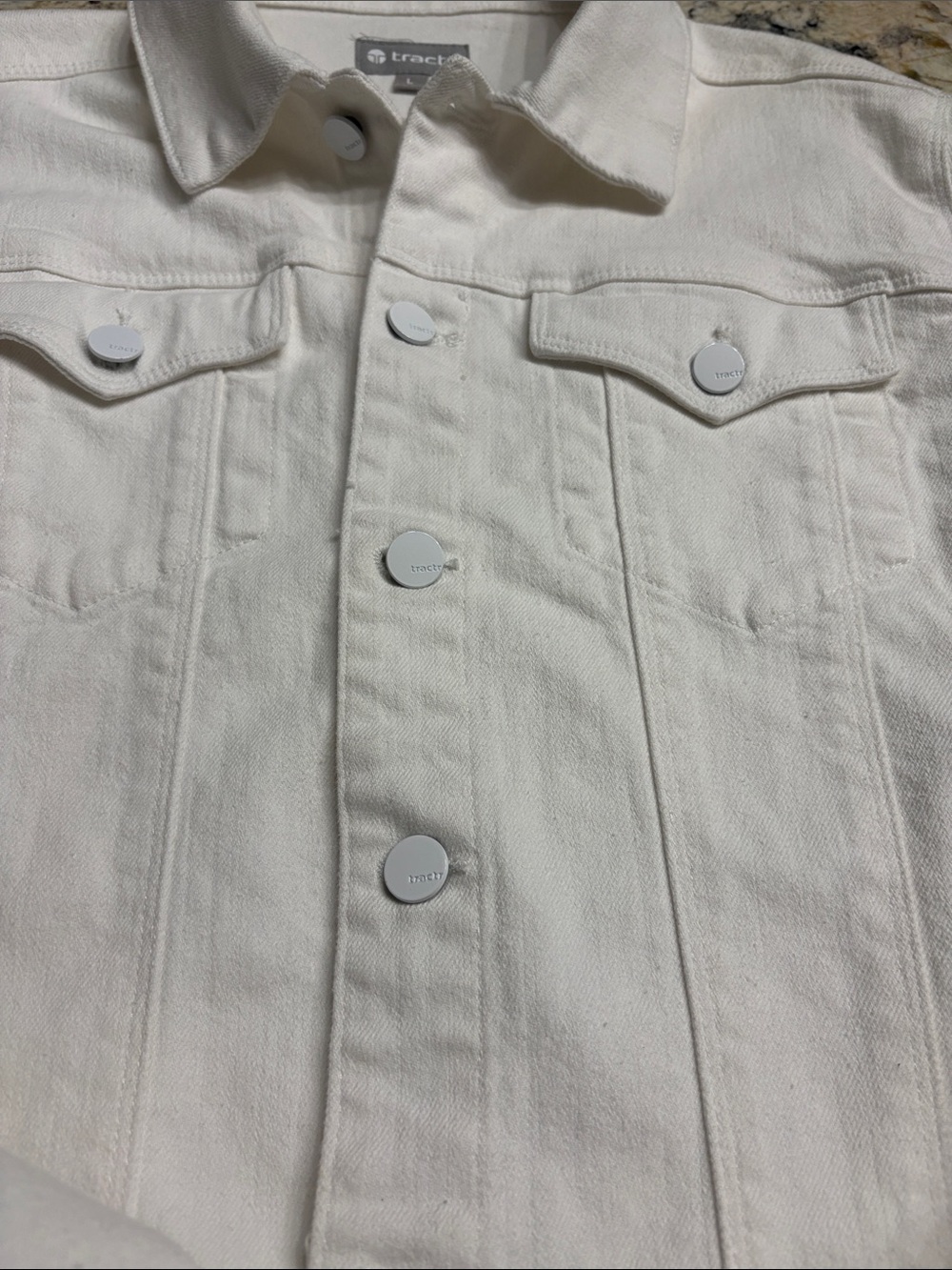 Women white jean jacket